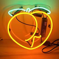 オーダーメイド　ネオンサイン　もも　NEON SIGN オリジナル　人気商品　 ギフト 省エネ バー カフェ 喫茶店 広告用看板 クラブ及び娯楽場所等 インテリア 室内装飾 プレゼント 百貨店 店舗 商店