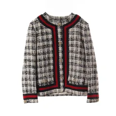 グッチ GUCCI ノーカラージャケット スクエアGチェック 652255 ウール ジャケット レディース Used Aのサムネイル