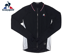ルコック スポルティフ LE COQ SPORTIF 1710974 BLACK CYCLING PRO SOFTSHELL ツール.ド.フランス ロゴマーク入り ブラック メンズ フルジップアップ サイクリング プロ ソフトシェル ジャケット メンズMサイズ