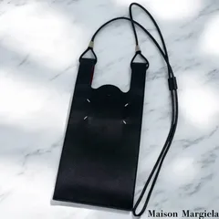最終値引きメゾンマルジェラレザースマホショルダーバッグ