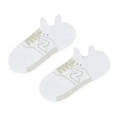 ニューバランス 靴下 メンズ レディース 1足 Newbalance スニーカー柄 パイルソックス 23-29cm  男女兼用 スニーカーソックス ソックス  くつ下  男性 女性 大人用   ホワイト 白/LAS35701-WT