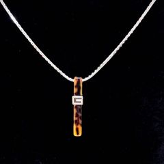 希少★ GIVENCHY ジバンシー ヴィンテージ ネックレス べっ甲調 Gロゴ シルバー