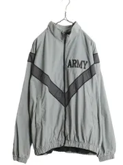【お得なクーポン配布中!】 90s 99年製 米軍実物 US ARMY ナイロン トレーニング ジャケット MEDIUM LONG 古着 オールド 軍物 IPFU ミリタリー ブルゾン ジャンパー 灰