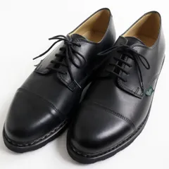 未使用品●Paraboot パラブーツ AZAY/アゼイ ストレートチップ レザーシューズ ブラック 7 フランス製 メンズ 保存袋付きのサムネイル