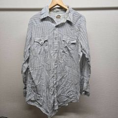miller ウェスタンシャツ M 水色 ヴィンテージ メンズ 古着 M-C-375