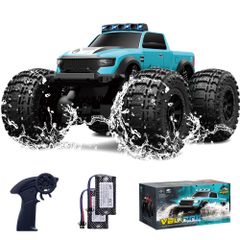 水陸両用 ラジコンカー モンスタートラック 子供向け 人気 ラジコン 四駆 オフロード ドリフト 2.4Ghz 4WD 360°回転 リモコンカー ラジコンボート 充電池2本付き 電動 おもちゃ 車 男の子 誕生日 プレゼント 祝日 クリスマス 贈り物