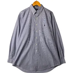 古着 ラルフローレン Ralph Lauren YARMOUTH 長袖 ボタンダウンストライプシャツ メンズXL相当/eaa547835