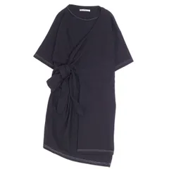 美品 アクネストゥディオズ Acne Studios ワンピース ブラウス 半袖 ショートスリーブ 無地 リボン アシンメトリー トップス レディース XS ブラックのサムネイル