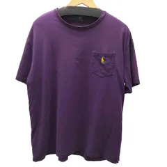 ポロバイラルフローレン Polo by RALPH LAUREN 90s ポニー刺繍 ポケット 半袖 Tシャツ シングルステッチ メンズ import：XL 
