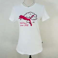 【美品】PUMA  プーマ ウィメンズ グラフィック ハート Tシャツ Lサイズ 半袖 コットン100%