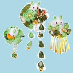 【在庫処分】発表会 鈴付き 入学式 結納 かんざし ヘアーアクセサリー 和服 人気 結婚式 卒業式 花 つまみ細工 手作り 和装 振袖 着物 袴 浴衣 七五三 成人式 3点セット 髪飾り [JZOON]