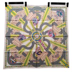 HERMES エルメス 24SS カレ90 スカーフ A la Lumiere du Flambeau Double face たいまつの光 ダブルフェイス 正規品 / 50974