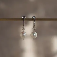 毎日に寄り添う、ひと粒真珠｜あこや本真珠イヤリング（7～7.5mm/シルバー）