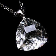 水晶 ペンダント 宝石質 AAA ネックレス トライアングルカット SILVER925 4月 誕生石 天然石 パワーストーン crystal 送料無料 母の日 贈り物 ギフト プレゼント