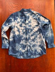 天然藍染シャツA015
