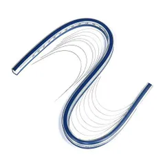 曲線ルーラー 自在曲線定規 定規 40cm 目盛付き 柔軟 測定 作図ツール 軟質プラスチック製 クラフト用品 製図ルーラー