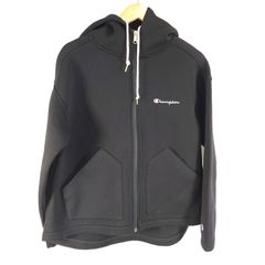 Champion ZIP HOODED JACKET ブラック チャンピオン レディース パーカー Lサイズ