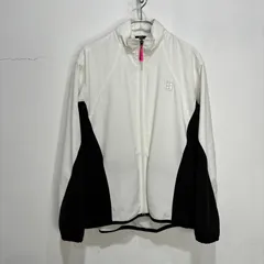 ☆NIKE☆ナイキ☆トラックジャケット☆テニス☆ワンポイントロゴ☆スウォッシュ☆モノトーン☆白☆黒☆レディースM☆A24M