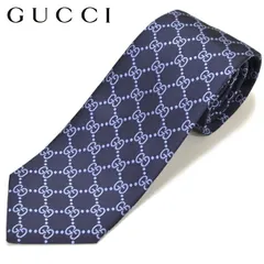 GUCCI グッチ メンズ シルクジャカードGGパターン柄ネクタイ サイズ剣幅8cm egc17w015 499695 4B002 4068 NAVY ネイビー