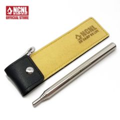 NCNL 火吹き棒 ひふきぼう ふいご ポケットサイズ 小型 軽量 伸縮式 6段階 ソロキャンプ アウトドア用品 キャンプ用品 カラビナ 収納ケース付き (イエロー)