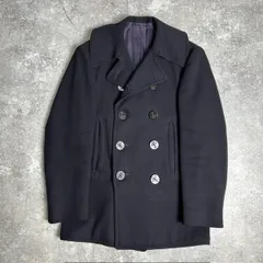 40's U.S. NAVY ピーコート 10ボタン NAVAL CLOTHING FACTORY ストームフラップ 濃紺 ヴィンテージ vintage 40s