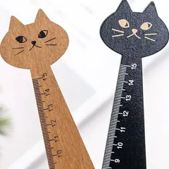 【ネコ】定規　2点セット　ものさし　文房具　筆記具　ねこ雑貨　ねこのサムネイル