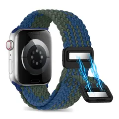 【新着商品】Apple Watch 41/40/38mm 用 交換ベルト バンド 編み 腕時計バンド Apple Watch Series 9 41mm 対応 弾力性 ベルト ナイロン 編み込み CeiBand 磁気吸着式バックル スポーツバンド メンズ レデ