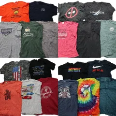 古着卸 まとめ売り カラーmix プリント 半袖Tシャツ 20枚セット (メンズ 2XL /3XL /4XL /5XL ) ノーティカ ナイキ 中古 古着 NA6061