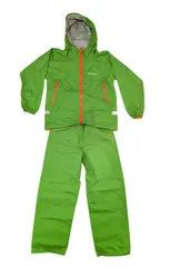 モンベル レインスーツ レインコート レインウエア キッズ セットアップ グリーン 緑 140 montbell