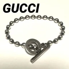 グッチ　GUCCI　ブレスレット　シルバー　ボールチェーン　トグル　SV925