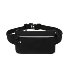 ☆ ブラック ☆ ウエストポーチ ウエストポーチ 超薄型 ランニングベルト ランニングポーチ ポーチ ウエストバッグ ウエストバック ボディバッグ ボディバック 多機能 軽量 軽い 薄型 スリム 長さ 調整可能 高隠蔽性 ナチュラル コンパクト 携帯 便利