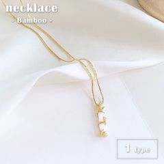 ネックレス バンブー 竹 植物モチーフ レディース ジュエリー アクセサリー プチプラ  GPT gu1b586