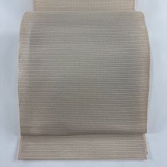 名古屋帯 美品 秀品 夏帯 絽 八寸名古屋帯 箔 ベージュ 正絹 【中古】