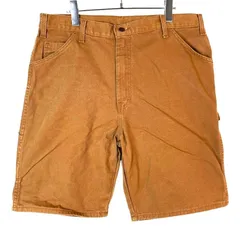 ディッキーズDickiesダック地ペインターショーツハーフパンツワークパンツ茶色ライトブラウンキャメルvintageヴィンテージ40709