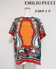 美品 エミリオプッチ EMILIO PUCCI チュニック ワンピ L シルク混 美品 エミリオプッチ EMILIO PUCCI チュニック ワンピ L シルク混