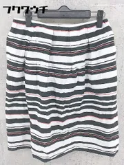 ◇ BARNEYS NEWYORK バーニーズニューヨーク ボーダー 膝丈 スカート ブラック ホワイト ピンク レディース 【中古】 【1002800696925】のサムネイル