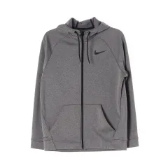 L Nike(ナイキ） グレー ミツバチの巣 裏起毛 フード ジップアップ ドライフィット