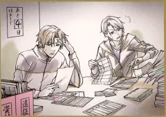 【中古】キャラカード へし切長谷部＆山姥切長義 色紙風かあど 「特 刀剣乱舞-花丸- ～雪月華～ 雪ノ巻」 第2週目入場者特典