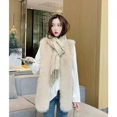ファーコート ファーベスト レディース ジレ ファージャケット ロング ロングベスト アウター コーディガン 羽織 秋冬 hengye01hengye01