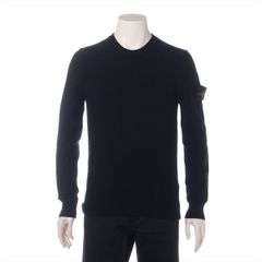 STONE ISLAND　クルーネック　ニット　メンズ　S　ブラック　7715526A1