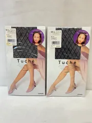 【値下げ】新品☆GUNZE グンゼ Tuche’ ストッキング2足セット  M〜L ダイヤ ブラック