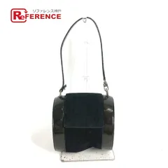 美品●BVLGARI ビーゼロワン ハンドバッグ エナメル コーデュロイ 黒 BVLGARI ブルガリ ロゴマニア ビーゼロワン ハンドバッグ デニム