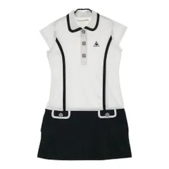 サイズ：L LE COQ GOLF ルコックゴルフ  半袖 ポロワンピース 刺繍  ホワイト系 [240101402736] ゴルフウェア レディース ストスト