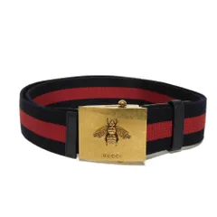 新品 GUCCI シェリーライン ガチャベルト #100 GUCCI グッチ エラスティックベルト メンズ フック式 シェリー