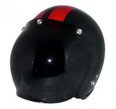 新品！ ZK-300 スモールジェット 内装着脱式で外して洗える【メタリックブラック/レッド】+ダークスモークバブル（劣化防止UVカット＆ハードコート加工済） SG公認 PSC認可 全排気量対応 盗難防止金属ホルダー 