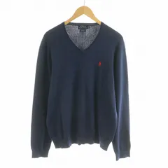 ポロ ラルフローレン POLO RALPH LAUREN ニット セーター プルオーバー Vネック 長袖 L ネイビー 0200011603 /NQ