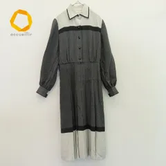 銀座マギー ヴィンテージ ワンピース ドット プリーツ ロングワンピース 811308i