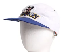 【お得なクーポン配布中!】 80s ディズニー ミッキーマウス 刺繍 サイクル キャップ フリーサイズ 80年代 ヴィンテージ 帽子 サイクリング ベースボール キャラクター