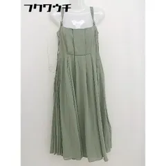 ◇ Aunt Marie's アントマリーズ バックジップ キャミソール ロング ワンピース カーキ レディース  【1109210011659】