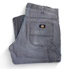 《雰囲気系》dickies ディッキーズ 極太 ワイド ペインターパンツ グレー 古着（36×32）